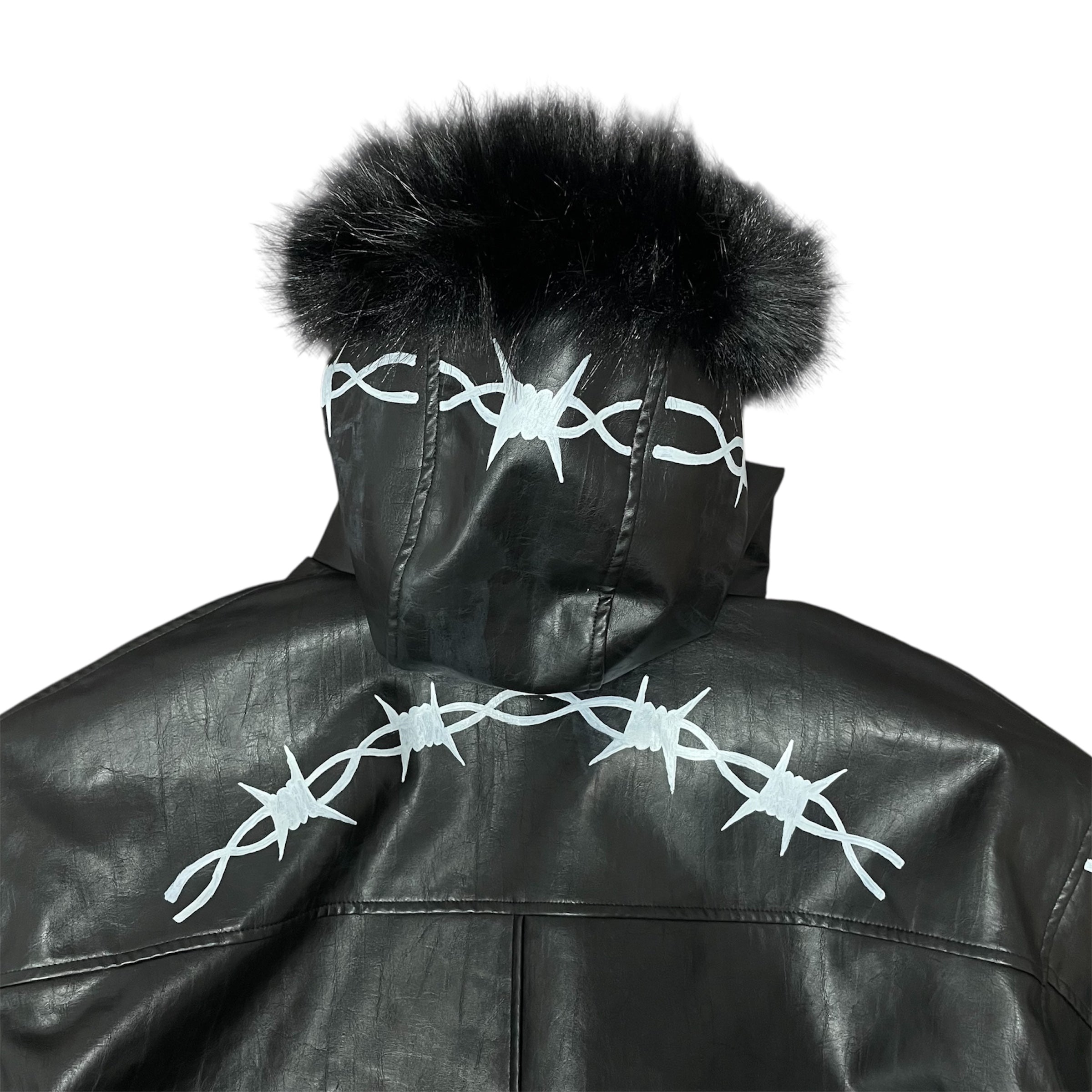 Fur Leather Bomber Jacket